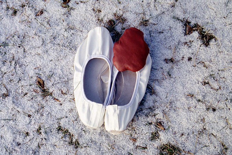 Slippers from the series The Hunting Theme / Tossut sarjasta Metsästysteema, 1995, collage