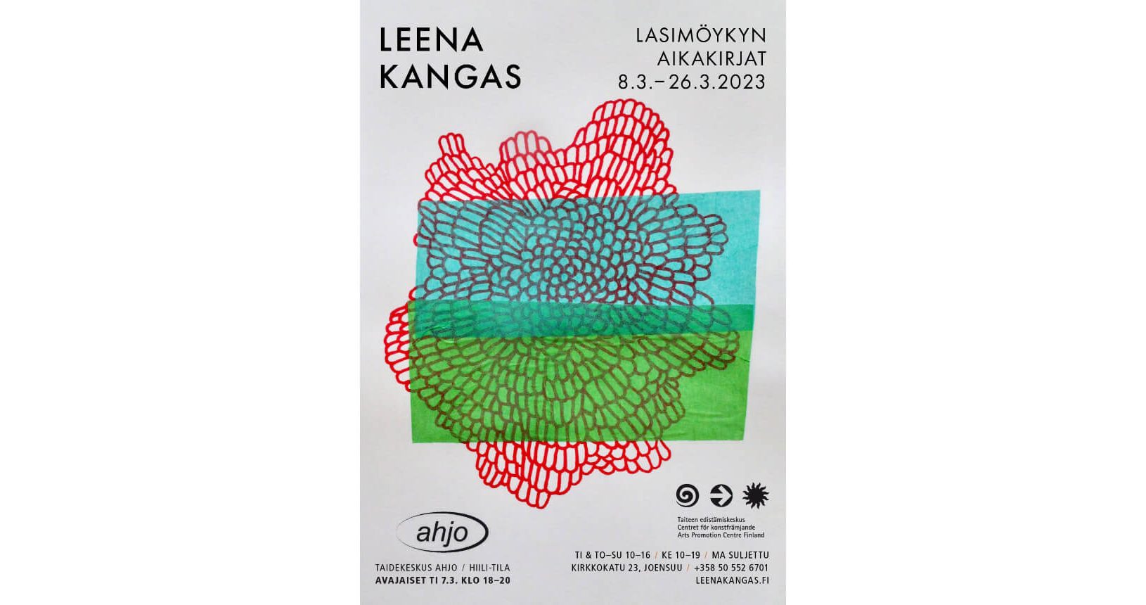 Leena Kangas: Lasimöykyn aikakirjat, Solo exhibition in Art Center Ahjo, Joensuu